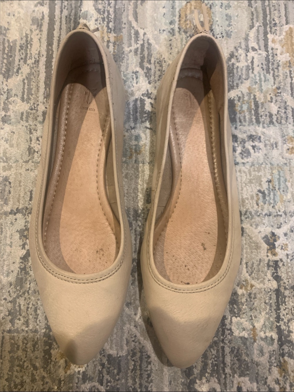 Frye Women's Pointed-Toe Flats in Beige